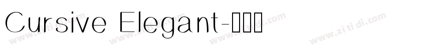 Cursive Elegant字体转换